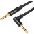 3.5mm Male to 90° Male Audio Cable 1.5m Vention BAKBG-T Black