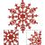 Springos Ziemassvētku rotājumi sniegpārsliņas 12 cm 3 gab.  CA1200
