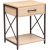 Side table/night stand HEDVIG 48x40xH60cm, ash/black