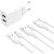 Wall charger XO L109  2x USB-A, cable USB Type-C,  2.4A (white)