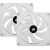 Corsair iCUE LINK QX140 RGB 140mm PWM Fan Case Fan (White, Starter Kit) Korpusu dzesēšana