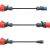go-e adapter set for Gemini flex 11 kW, 3-piece set (black, 30cm)