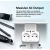 PROMATE PowerRack Sienas lādētājs LED / 2x USB 12W / 2x EU PLUG