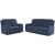 Recliner sofa MIMI 3-seater, electric, blue