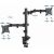 Gembird MA-D2-03 Adjustable desk mounted double monitor arm, 17”-32”, black