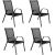 Садовый стул Springos GF0071 73 X 55.5 X 93 см, чёрный