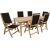 Dining set MALDIVEwith 6 foldable chairs Dārza mēbeļu komplekti