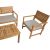 Garden furniture set FORTUNA table, bench and 2 chairs, acacia