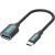 USB-C 3.1 Male to USB-A Female OTG Cable Vention CCVBB 0.15m, Black, PVC