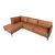 Corner sofa SOFIA LC, brown