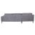 Corner sofa KRISTY LC grey