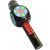 Goodbuy LED 360 karaoke mikrofons ar Bluetooth skaļruni | 5W | aux | balss modulators | USB | Micro SD melns
