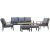 Garden furniture set PARKER 6-parts, grey Dārza mēbeļu komplekti