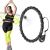 SET HULA HOOP HHW11 BLACK WITH WEIGHT + WAIST SUPPORT BR163 BLACK PLUS SIZE HMS