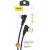 Foneng X70 Angled USB to Micro USB Cable, 3A, 1m (Black)