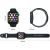 iWear G5 Alumīnija Sporta BT Zvana Viedais pulkstenis ar Sirds ritma & Asins skābekļa mērītāju + extra aproce Melna