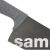 Samura Arny Stonewash Cleaver нож 208мм AUS-8 Черная комфортная ручка из TPE HRC 59