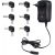 CP UCH1 Universal 12/30W (Maks. 2,1A) Barošanas adapteris + USB 3-12V manuāls slēdzis un 6 spraudņi melns (OEM)