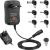 CP UCH1 Universal 12/30W (Maks. 2,1A) Barošanas adapteris + USB 3-12V manuāls slēdzis un 6 spraudņi melns (OEM)
