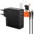 Wall charger McDodo GAN 3xUSB-C + USB, 100W + 2m cable (black)