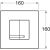 Gustavsberg Skalošanas poga XS iebūvējamajam rāmim, sienas vadības panelis, kvadrātveida, duālās skalošanas funkcija, balts