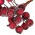 Mākslīgais dekoratīvais pīlādžu koks, matēts zariņš Springos CA0744 12mm,  10-11cm, 20 gab, tumši sarkans.