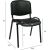 Klienta krēsls ISO 54,5xD42,5xH82/47cm, sēdvieta: ādas imitācija, krāsa: melns, rāmis: melns