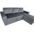 Corner sofa bed INGMAR bluish grey