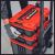 Einhell system case E-Case L, tool box (black/dark red, with wheels)
