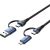 Cable 4in1 USB 2.0 Vention CTLLH 1m (black)