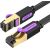 Flat Network Cable UTP CAT7 Vention ICABD RJ45 Ethernet 10Gbps 0.5m Black