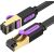 Flat Network Cable UTP CAT7 Vention ICABI RJ45 Ethernet 10Gbps 3m Black