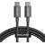 Fast Charging cable Rocoren USB-C to USB-C Simples Series 100W, 1m (black)