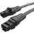Flat Network Cable UTP Cat.6 Vention IBABF RJ45 Ethernet, 1000Mbps 1m Black