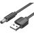 Power Cable USB 2.0 to DC 5.5mm Barrel Jack 5V Vention CEYBD 0,5m (black)