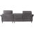 Corner sofa DAYTON RC, electric recliner, dark grey