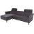 Corner sofa DAYTON LC, electric recliner, dark grey