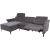 Corner sofa DAYTON LC, electric recliner, dark grey