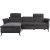 Corner sofa DAYTON LC, electric recliner, dark grey