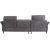 Corner sofa DAYTON LC, electric recliner, dark grey