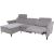 Corner sofa DAYTON LC, electric recliner, light grey