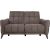 Recliner sofa CATHY 2-seater, electric, light brown