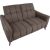 Recliner sofa CATHY 2-seater, electric, light brown