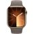 Apple Watch Series 9, Smartwatch (gold/brown, stainless steel, 45 mm, sports strap, cellular)