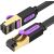 Flat Network Cable UTP CAT7 Vention ICABF RJ45 Ethernet 10Gbps 1m Black