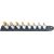 Hazet SmartRail 1/2 socket set, hexagon socket, 8 pieces (black, 6mm - 17mm, short)
