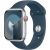 Apple Watch Series 9, Smartwatch (silver/dark blue, aluminum, 45 mm, sports band, cellular)