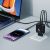 USAMS 1xUSB-C+1xUSB 45W (tikai lādētājs) GaN PD3.0 +QC3.0 ātrais lādētājs| Melns (US-CC178)