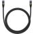 Braided network cable cat.7 Baseus Ethernet RJ45, 10Gbps, 1m (black)
