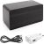 Evelatus EMC01 Digitāls Koka kubs Pulkstenis Modinātājs uzrāda mitrumu temperatūru + USB lādētājs Melna